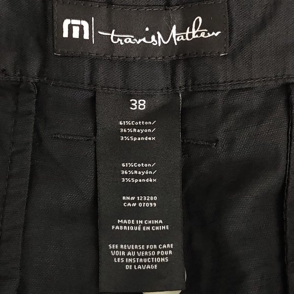 Travis Matthew Brewer Short 1MQ090 Black Color Men's Size 38 - Picture 7 of 8